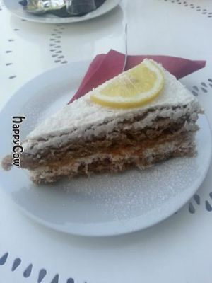 lemon coconut cake at Cafe Harvest in Vienna