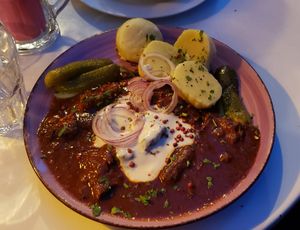 Gulash at Cafe Harvest in Vienna