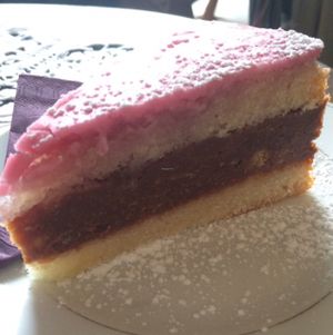 Punschkrapfentorte at Cafe Harvest in Vienna