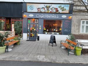 Front an terrace at Cafe Harvest in Vienna