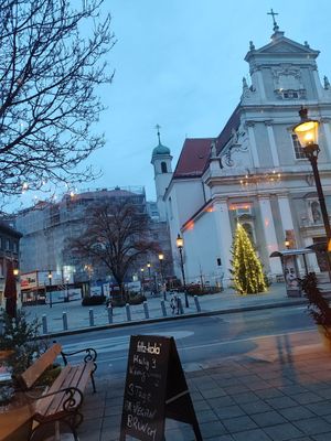View from a window seating at Cafe Harvest in Vienna