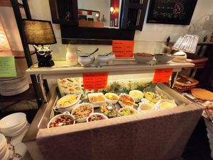 All Vegan Brunch (all you can eat): Sa & Su 10-15h, part1: cold options (salads, spreads, cold desserts) at Cafe Harvest in Vienna