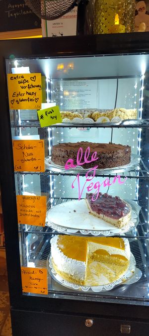 These cakes were not included in the brunch buffet. at Cafe Harvest in Vienna