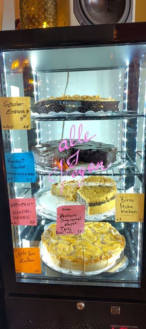 These cakes were not included in the brunch buffet. at Cafe Harvest in Vienna