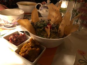 Dhal with chutneys at Cafe Harvest in Vienna