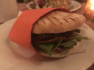 Seitan kebab at Cafe Harvest in Vienna