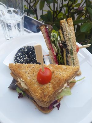 Club sandwich at Cafe Harvest in Vienna