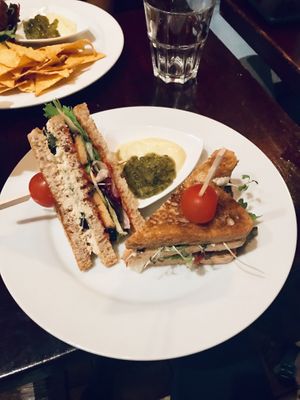 Hummus sandwich  at Cafe Harvest in Vienna