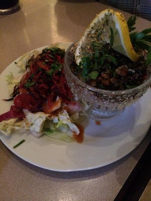 Lentil salad at Cafe Harvest in Vienna