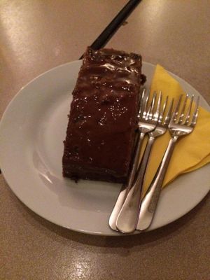 Chocolate and chili cake at Cafe Harvest in Vienna