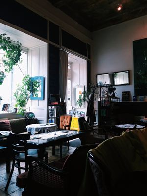 Cozy interior at Cafe Harvest in Vienna