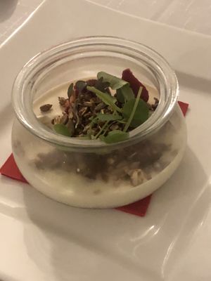 Dessert lime posset   at Ravintola Brahe in Hameenlinna