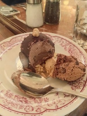 Chocolate praline at Rose du Pont in Chamonix-mont-blanc