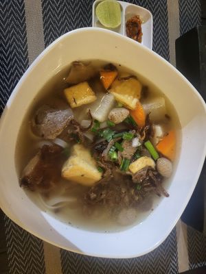 Veg pho at Padma Vietnamese Restaurant in Pokhara