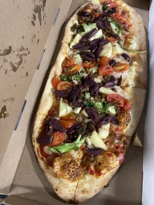 With vegan cheese and vegan beef crumbles   at IAD - &pizza - CC in Dulles