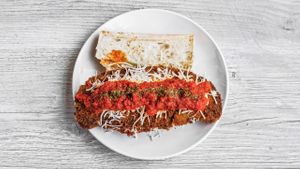 Italian Breaded Stāk Sandwich  at Chicago Not Dogs - XMarket in Chicago