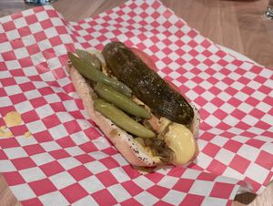 Chicago style dog at Chicago Not Dogs - XMarket in Chicago