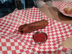 Corn dog at Chicago Not Dogs - XMarket in Chicago