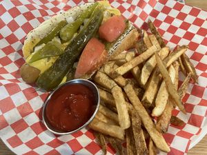 Chicago-style not dog  at Chicago Not Dogs - XMarket in Chicago