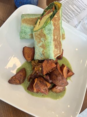 Vegan burrito   at Pistachio Kitchen in San Francisco