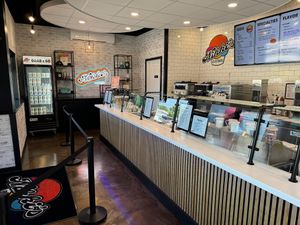 Inside the shop, so much has changed in a year! at Nikki's Custard in Lancaster