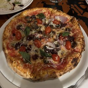 vegan pizza (fav!)  at Siamo Napoli in San Diego