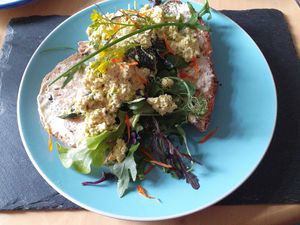 Scrambled Tofu on Toast at Loaf BnB in Berwick-upon-tweed
