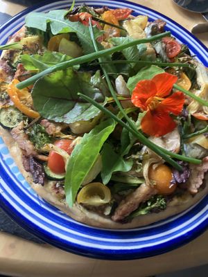 Foraging pizza was DELICIOUS   at Loaf BnB in Berwick-upon-tweed