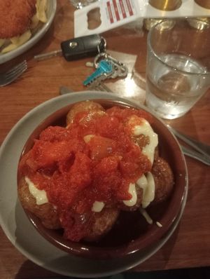 Patatas bravas at FogHorn Brewery in Newcastle