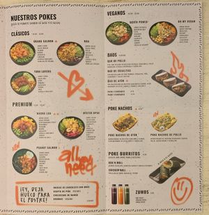 menu part 2  at Koa Poke Vialia Vigo in Vigo