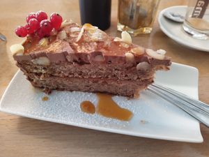 Vegan almond cake at Marks in Vienna