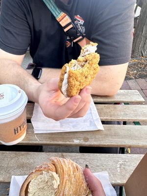 Vegan oatmeal cream pie   at Hyperion Coffee Co in Ypsilanti
