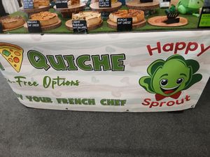 Great selection of quiches at Happy Sprout Kitchen in Gloucester