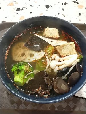 Mala with noodles at Veggie House 一芳 - HarbourFront in Central Singapore