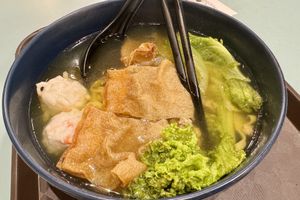 Mee pok soup #Veganuary at Veggie House 一芳 - HarbourFront in Central Singapore