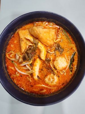 Laksa (yummy) at Veggie House 一芳 - HarbourFront in Central Singapore