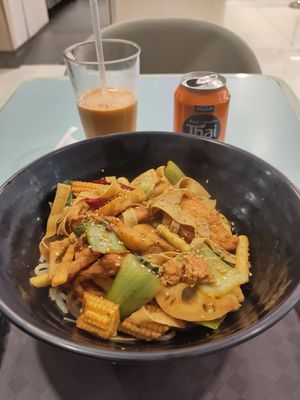 My own food collection at Veggie House 一芳 - HarbourFront in Central Singapore