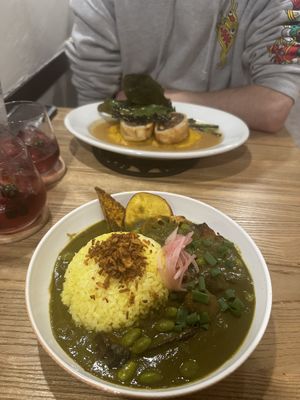 Green curry  at The Veggie Table in Sendai
