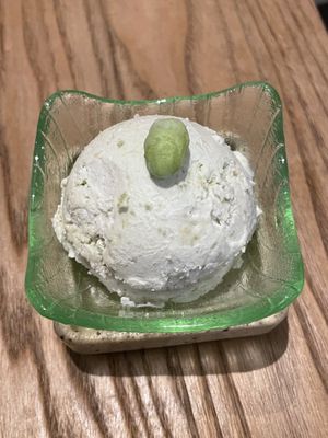 Edamame ice creamm  at The Veggie Table in Sendai