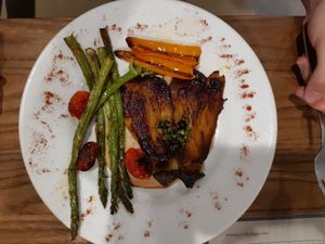 Bbq eggplant and cauliflower mash at The Veggie Table in Sendai
