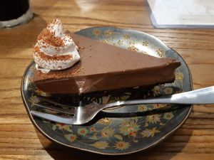 Chocolate cream pie at The Veggie Table in Sendai