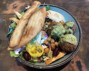 Yummy Vegan Donner Basket 💚  at Spitz Mediterranean Street Food in Woodbury