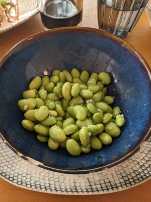 Edamame entrée at Bloom Sushi - Batignolles  in Paris