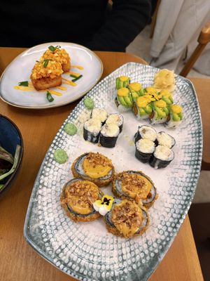 Vegan sushi platter   at Bloom Sushi - Batignolles  in Paris