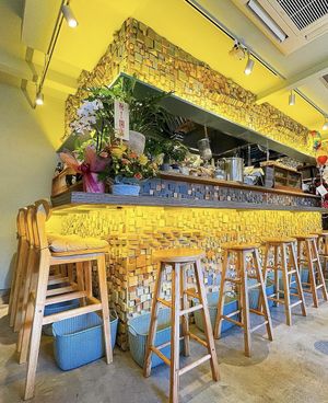 inside of the restaurant   at Shinsekai Paprika Shokudo Vegan in Osaka