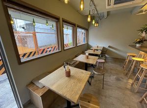 inside of the restaurant   at Shinsekai Paprika Shokudo Vegan in Osaka