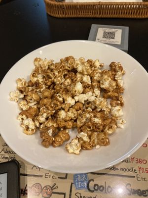 Caramel popcorn  at Shinsekai Paprika Shokudo Vegan in Osaka