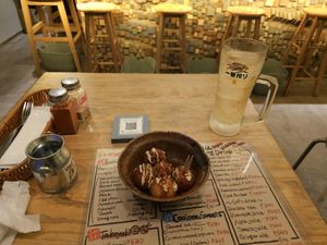 Takoyaki at Shinsekai Paprika Shokudo Vegan in Osaka