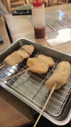 Kushikatsu at Shinsekai Paprika Shokudo Vegan in Osaka