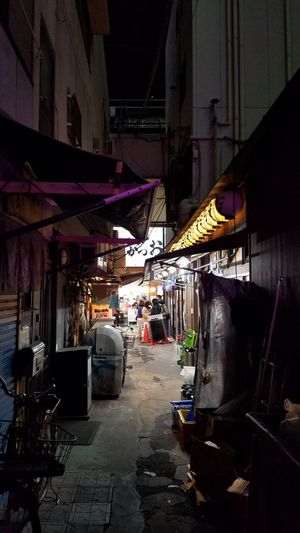 The alley way where the place is located at Shinsekai Paprika Shokudo Vegan in Osaka